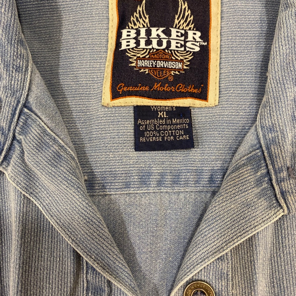 Harley Davidson Vintage Corduroy Button Down - Picture 4 of 5